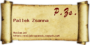Pallek Zsanna névjegykártya